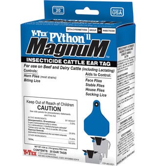Python II Magnum Insecticide Ear Tag 20/ pkg