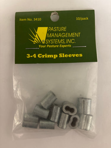 Crimp Sleeves- 3-4 Crimps- 10 pack