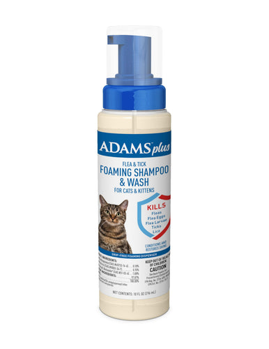Adams Flea & Tick Foaming Shampoo for Cats