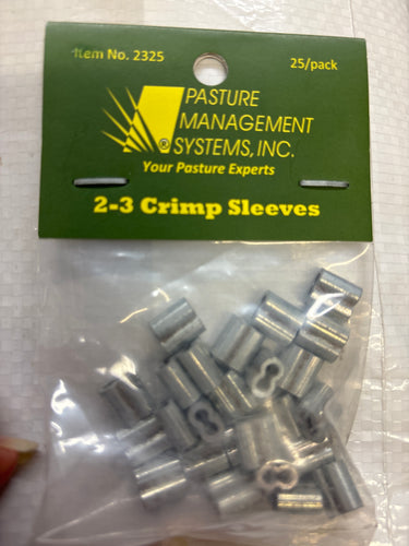 Crimp Sleeves- 2-3- pack of 25