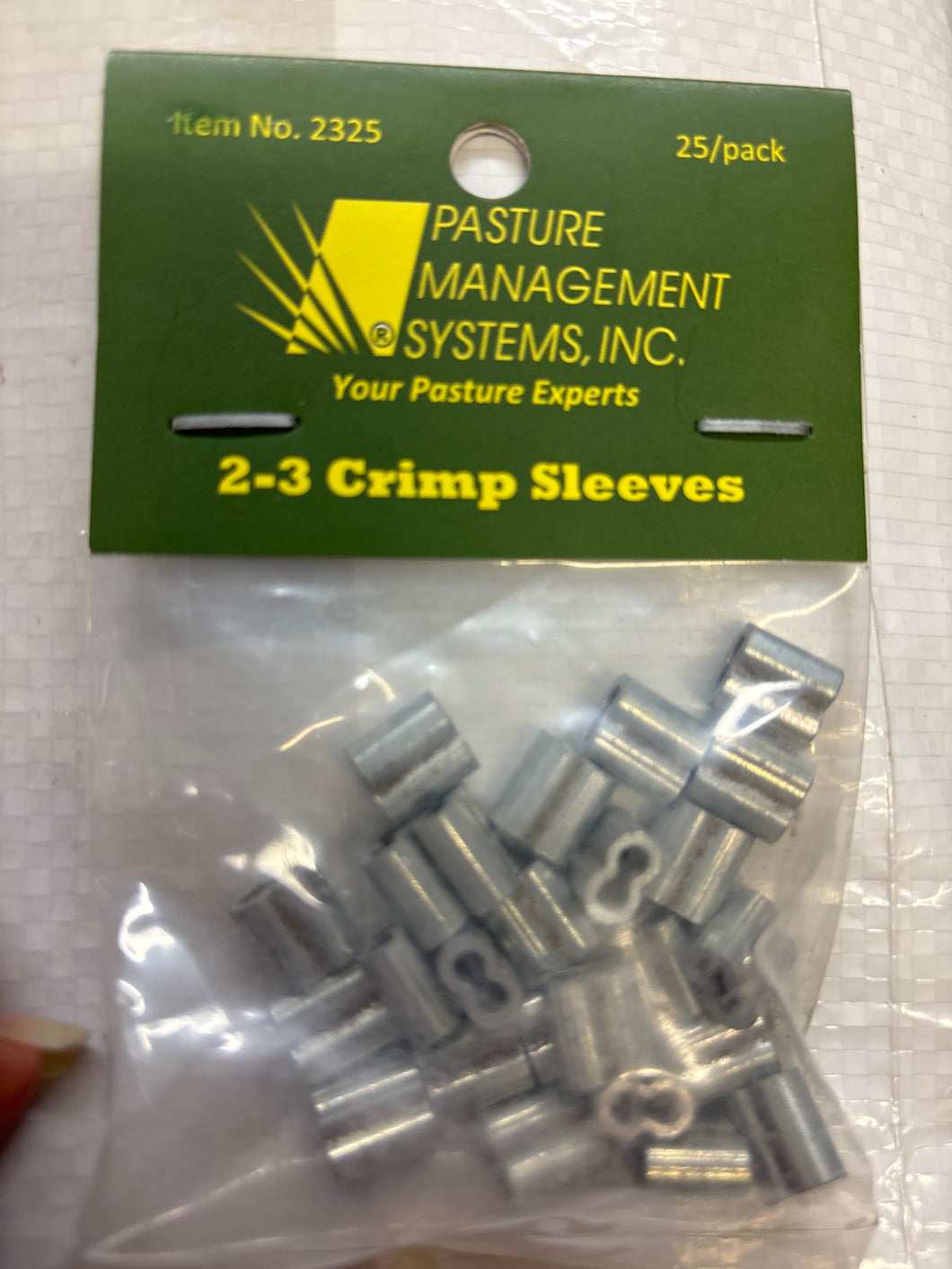 Crimp Sleeves- 2-3- pack of 25