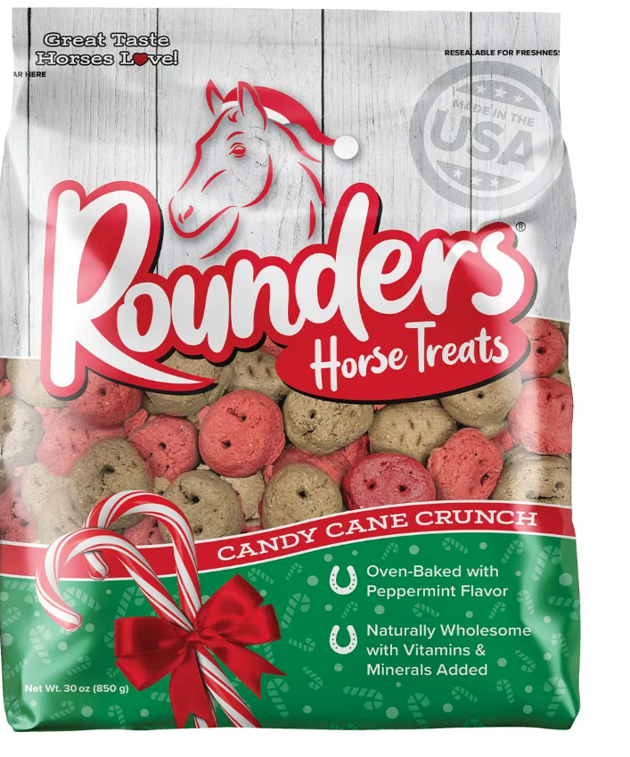 Candy Cane Rounders Horse Treat