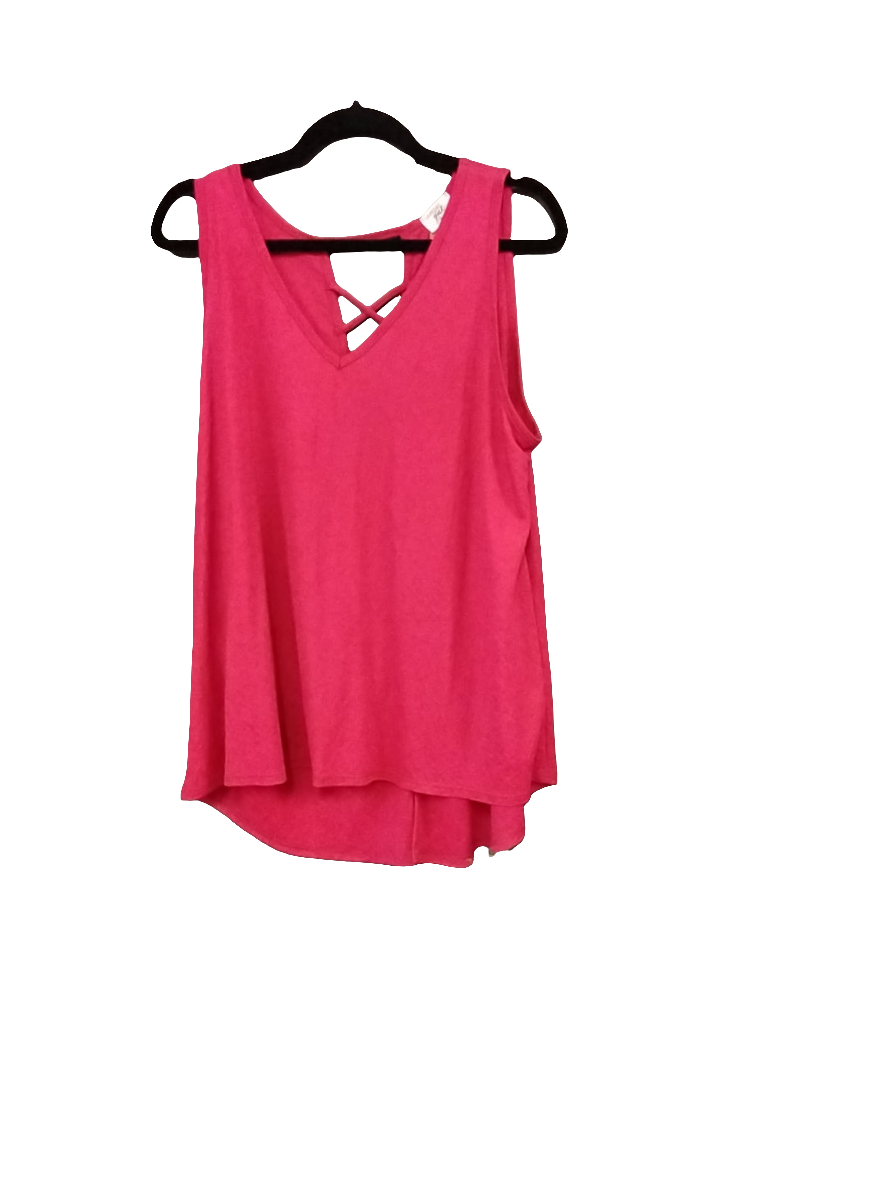 Red skye cross back tank