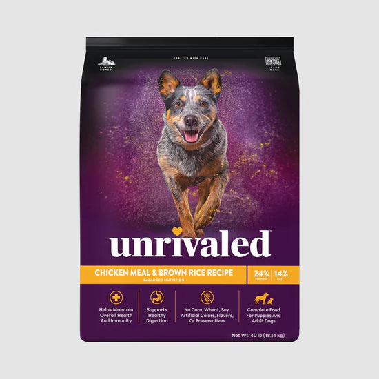 Unrivaled Chicken Meal & Brown Rice - 40 lb -24/14