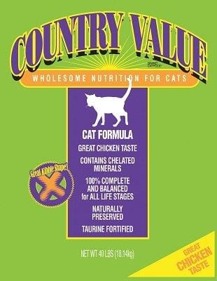 Country Value Cat food 40 lbs