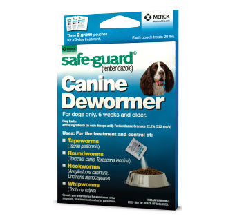 SAFE-GUARD® (fenbendaozle) Canine Dewormer 2 G 3/PKG