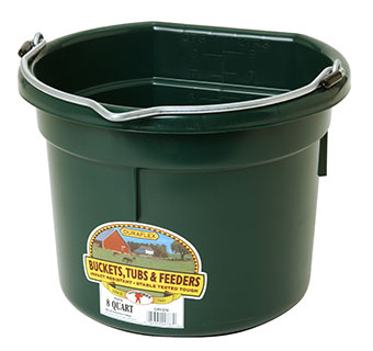 8 qt Flat Back Bucket - Green