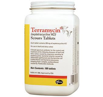 Terramycin Scours Tablets 100 ct