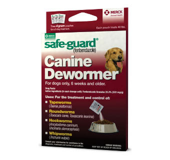 SAFE-GUARD® (fenbendazole) Canine Dewormer 4 G 3/PKG