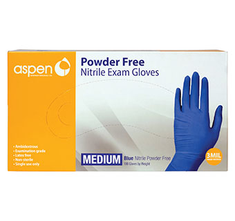 Powder Free Nitrile Exam Gloves Medium