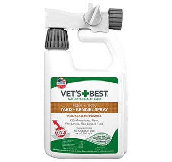 VETS BEST Flea and Tick Yard and Kennel Spray 32 OZ