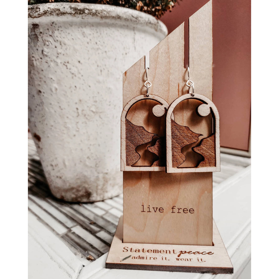 Live Free Moon River Earrings