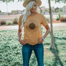 Sunflower Silhouette short sleeve T-Shirt