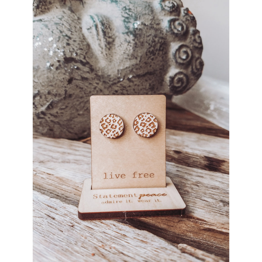 Live Free Cheetah Stud Earrings