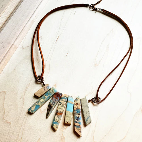 Aqua Terra Leather Cord Necklace