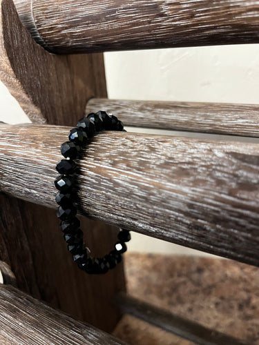 Black Stretch Beaded Bracelet