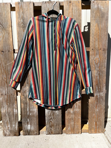 Savvy Serape Hoodie Tunic