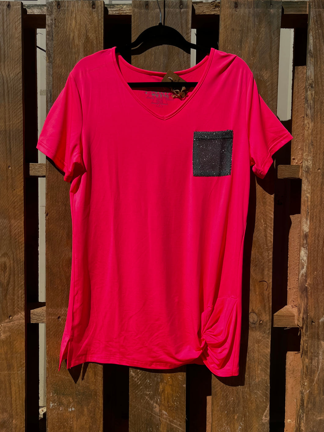 Blink Pocket Tee with Knot Detail