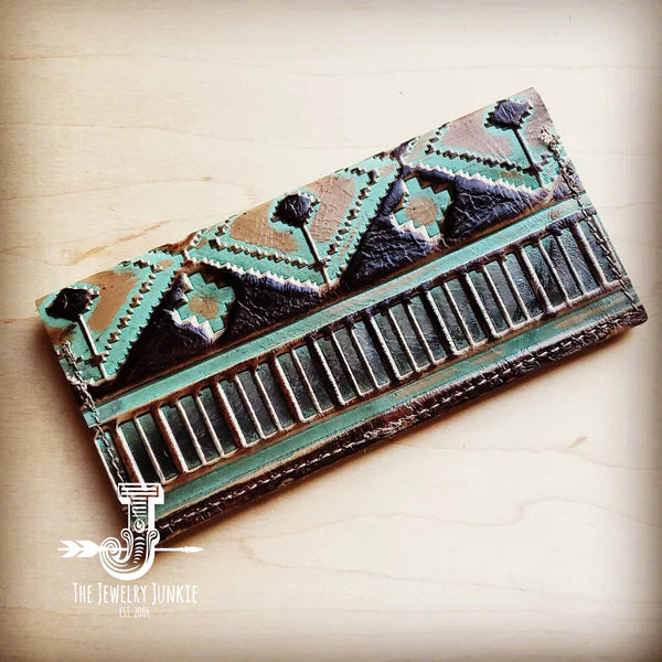 Turquoise Navajo Leather Wallet