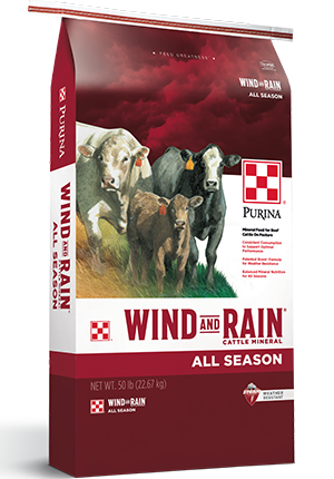 Purina Wind and Rain All Season Cattle Mineral - 50 lb Bag
