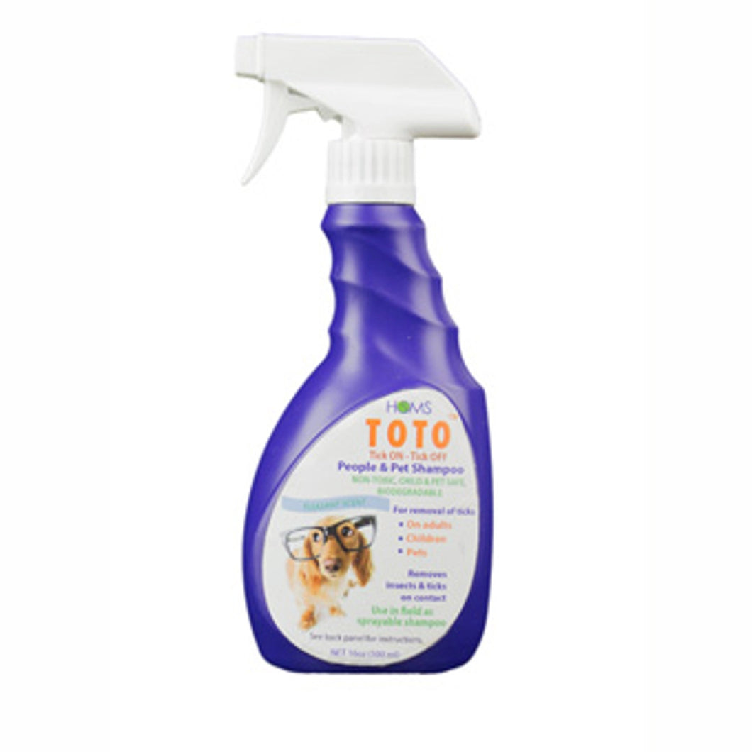 HOMS TOTO People & Pet Shampoo Removes Ticks & Bugs 16 OZ