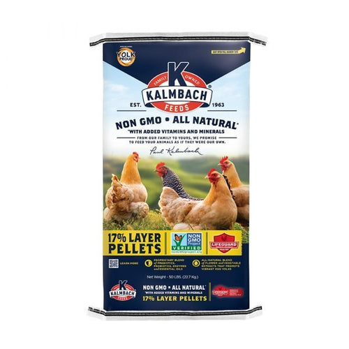 Kalmbach 17% Non-GMO Laying Pellets - 50 lb Bag