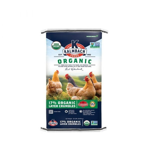 Kalmbach 17% Organic Laying Crumbles - 35 lb Bag